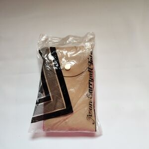 Vintage 1990 Avon Carryall Tote Tan & Red 17"Hx12"Wx3"D  New Sealed In Bag